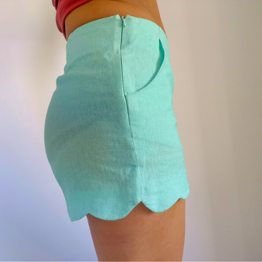 ASOS Women's Shorts Size UK 10 Mint Linen Blend with Pockets! - Picture 1 of 7